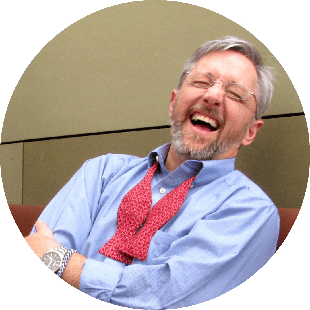 Marc A. Pitman laughing with conference attendee - Speaker Fees
