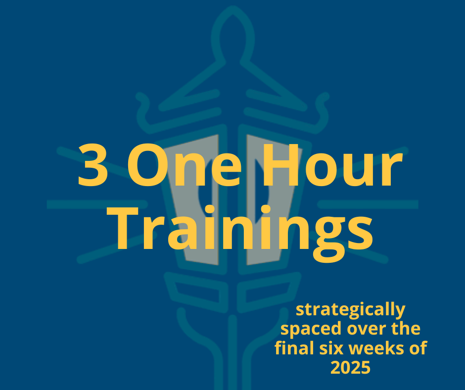 3 1 hour trainings