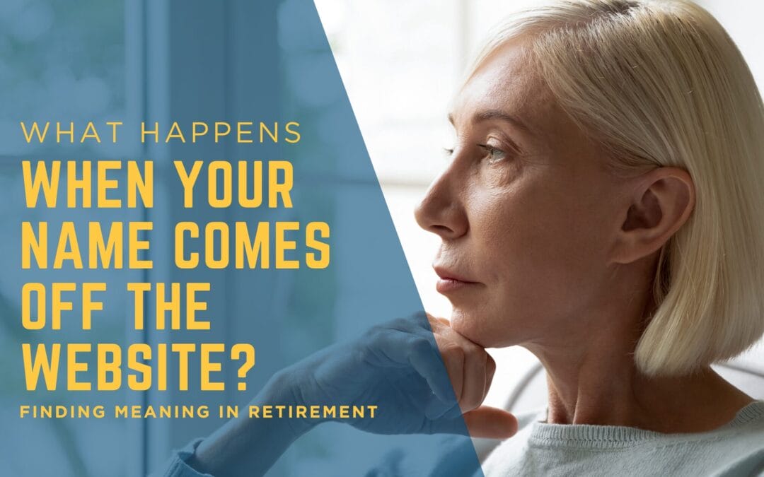 Your Name Comes Off the Website. Then What?